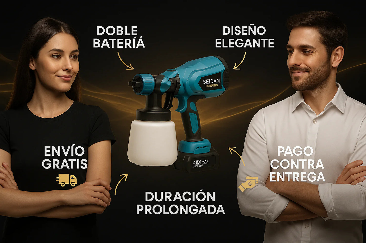 PROMOCION 50%OFF - PISTOLA PINTURA PULVERIZADOR + 4 ITENS REGALO